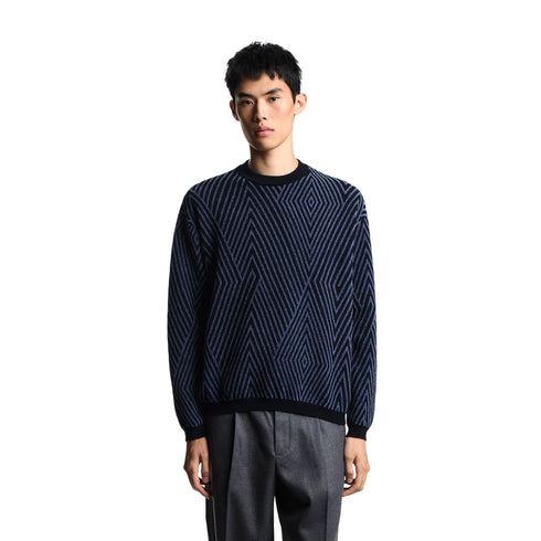 Emporio Armani Pullover Maglia Uomo con maxi rombi S A25 - EMPORIO ARMANIEM002636AF18119 - FB079 - S - Francavilla Moda